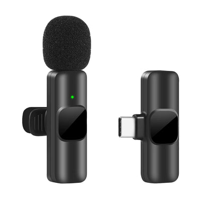 Wireless Lavalier Microphone Portable Audio Video Recording Mini Mic For iPhone Android Long battery life Live Broadcast