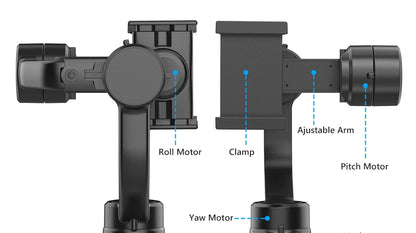 QAML F8 Handheld 3-Axis Gimbal Phone Holder Anti Shake Video Record Stabilizer for Xiaomi iPhone Cellphone Smartphone