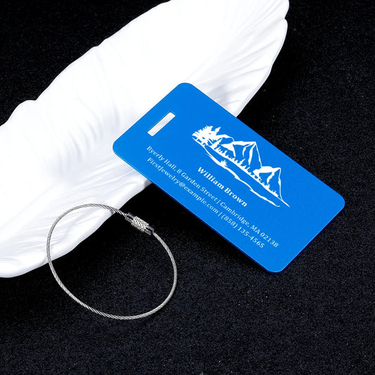 Personalized Travel Luggage Tags with Custom Name and Address for your Suitcase