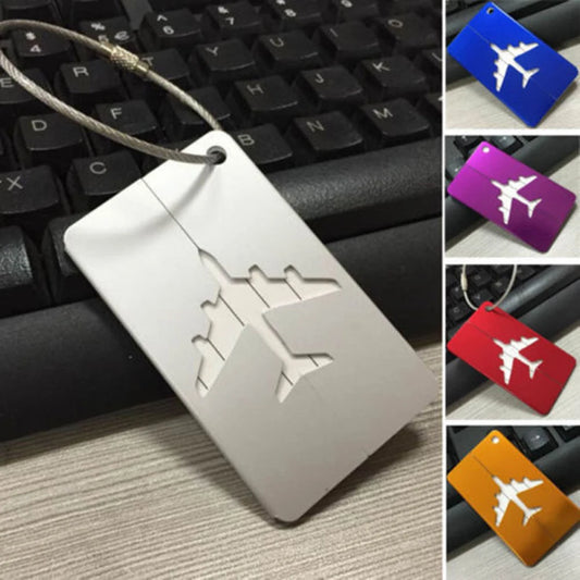 Airplane Aluminum Luggage Tag