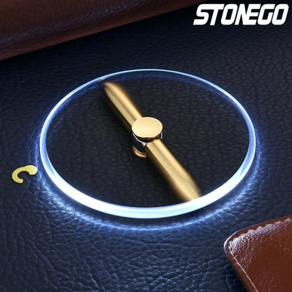 STONEGO Relieve Stress Spinner Pen Gyroscope Decompression Light Ball Pen Shape Finger Gyro Writing Pen