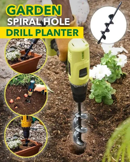 Garden Spiral Hole Drill Planter Premium Auger Drill Bit  ultimate tool for efficient planting and digging